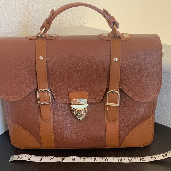 NWOT Vintage 2 tone Aspinal of London Mollie Satchel. - Picture 14 of 15
